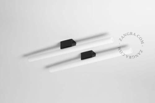 Lampa STICK czarna porcelana, opal 50 - Zangra