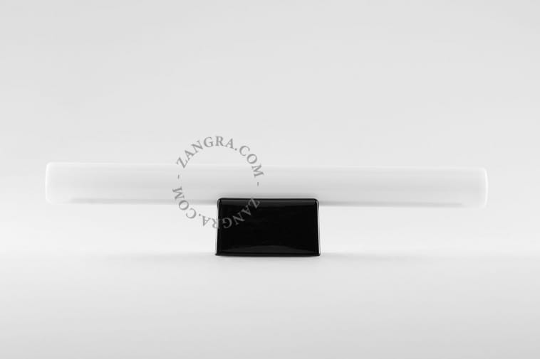 Lampa STICK czarna porcelana, opal 50 - Zangra