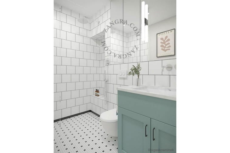 Lampa STICK czarna porcelana, opal 50 - Zangra