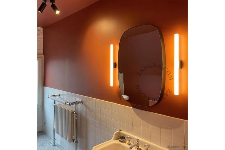 Lampa STICK czarna porcelana, opal 50 - Zangra