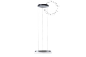 Ręcznie wykonana szklana lampa wisząca, czarna Ø 37,5 cm - Zangra