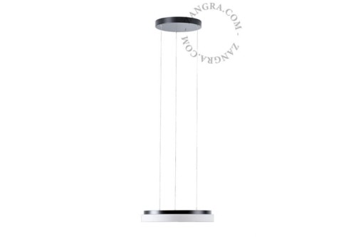 Ręcznie wykonana szklana lampa wisząca, czarna Ø 37,5 cm - Zangra