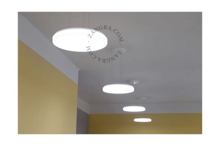 Ręcznie wykonana szklana lampa wisząca, czarna Ø 37,5 cm - Zangra