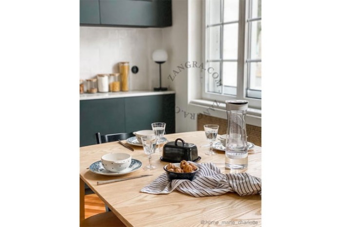 Miska ENAMEL, 15 cm - czarna - Zangra