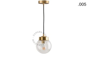 Lampa wisząca 136.005 szkło/mosiądz- Zangra