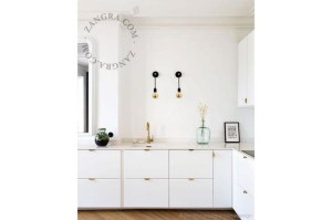 Kinkiet porcelanowy 036.033 czarny - Zangra