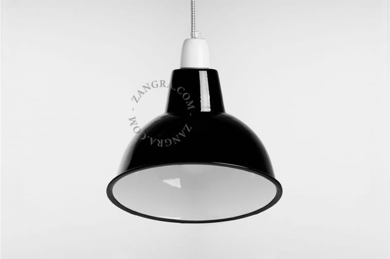 Emaliowana lampa wisząca ALICIA, biała - Zangra