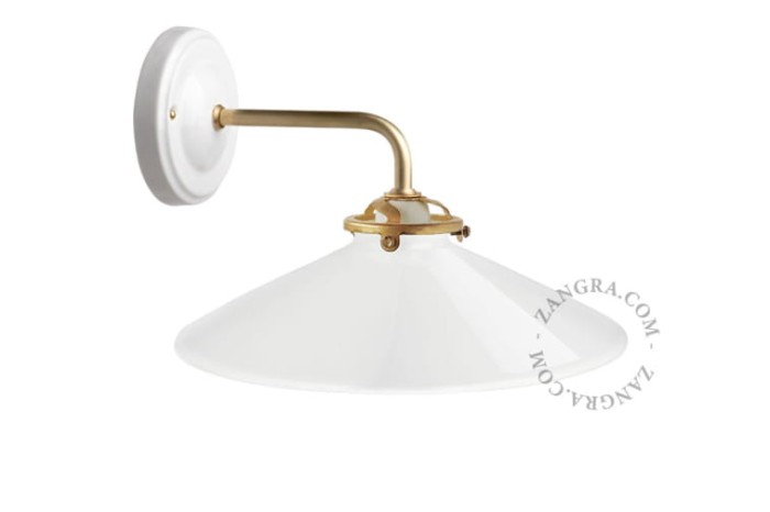 Lampa ścienna AUDE white, opal - Zangra