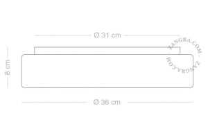 Ręcznie wykonane oświetlenie szklane, Ø 36 cm - Zangra
