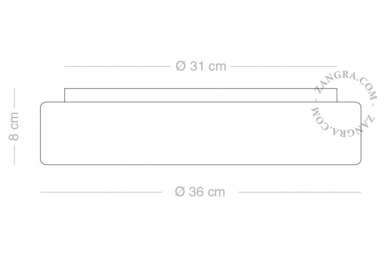 Ręcznie wykonane oświetlenie szklane, Ø 36 cm - Zangra