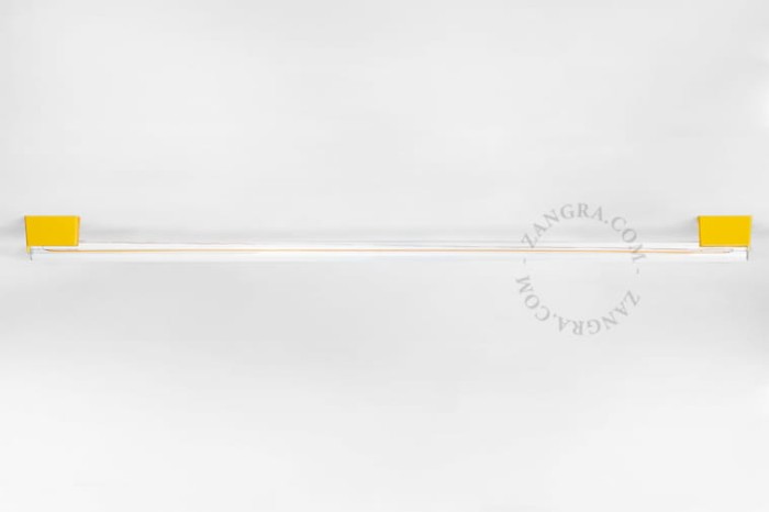 Lampa ścienno-sufitowa S14s z przezroczystą żarówką typu stick - Zangra