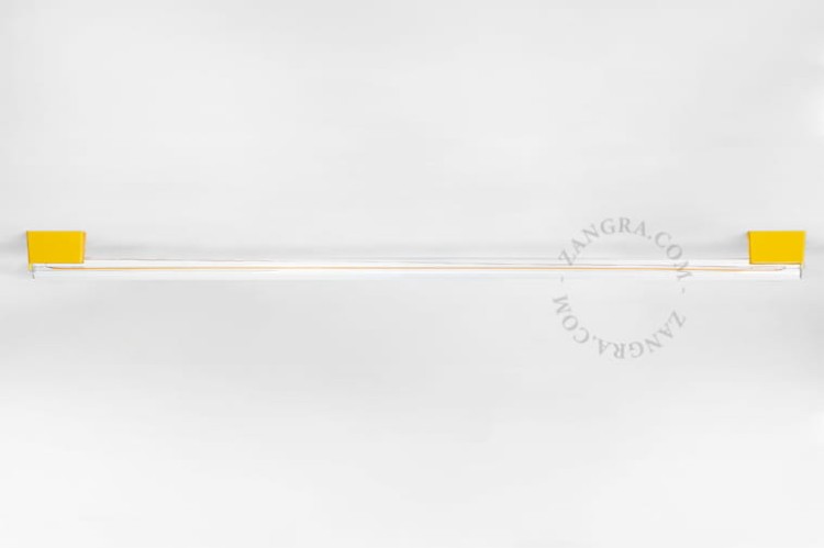 Lampa ścienno-sufitowa S14s z przezroczystą żarówką typu stick - Zangra