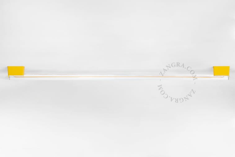 Lampa ścienno-sufitowa S14s z przezroczystą żarówką typu stick - Zangra