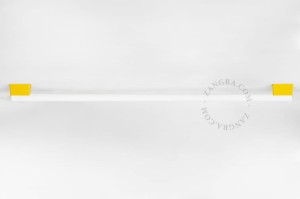 Żółta lampa ścienno-sufitowa S14s Opal Stick Bulb 100 cm - Zangra