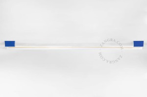 Lampa ścienno-sufitowa niebieska z przezroczystą żarówką o długości 100 cm - Zangra