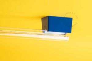 Lampa ścienno-sufitowa niebieska z przezroczystą żarówką o długości 100 cm - Zangra