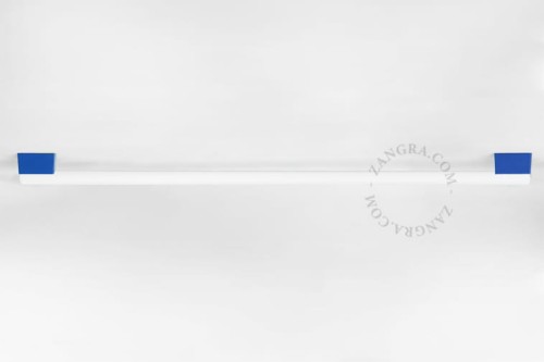 Lampa ścienno-sufitowa niebieska, S14S, opalowa żarówka, 100 cm - Zangra