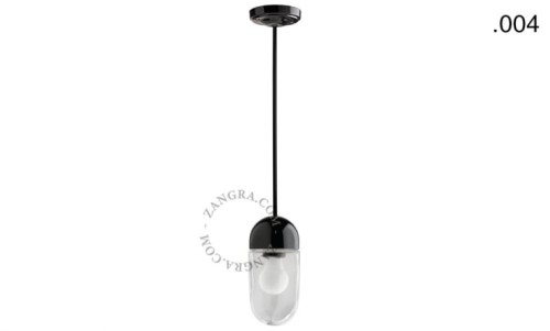 Lampa porcelanowa czarna 004-Zangra
