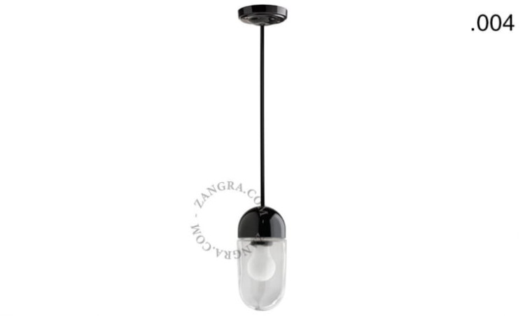 Lampa porcelanowa czarna 004-Zangra