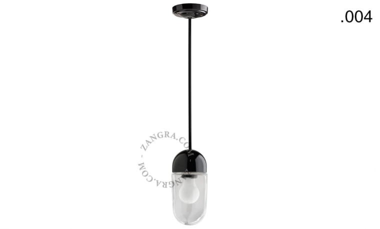 Lampa porcelanowa czarna 004-Zangra