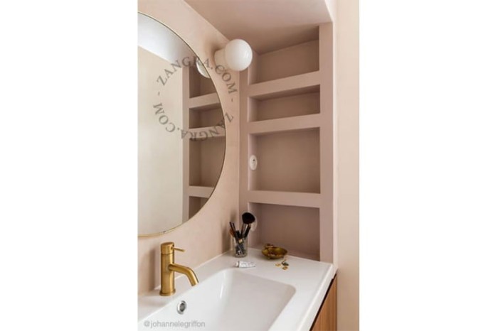 Lampa biała porcelana, szklany klosz 003 - Zangra