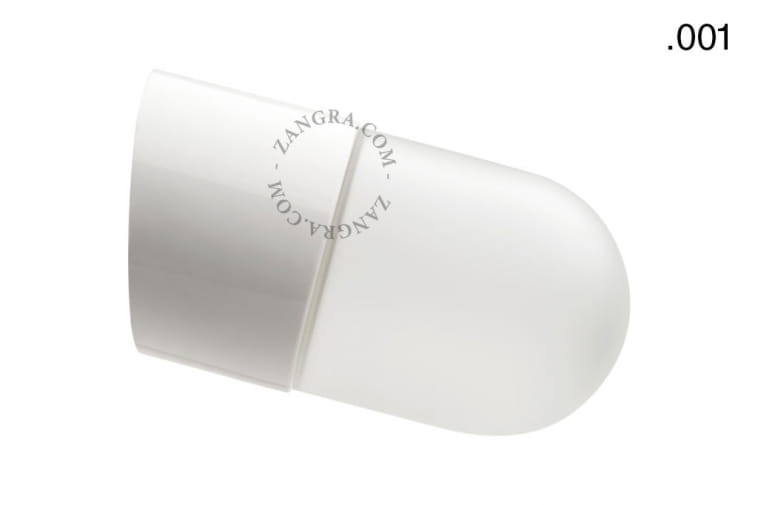 Lampa ścienna, porcelana, klosz 001 matowe szkło - Zangra