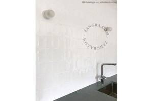 Lampa ścienna, porcelana, szklany klosz 002 - Zangra