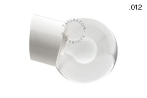 Lampa ścienna, porcelana, szklany klosz 012 - Zangra