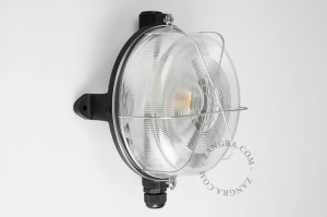 zewnętrzna lampa BECKY z żeliwa, Ø 17 cm - Zangra