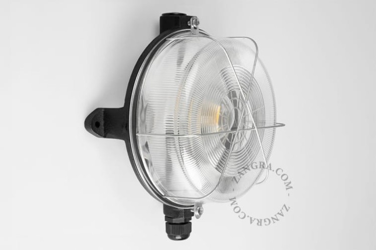 zewnętrzna lampa BECKY z żeliwa, Ø 17 cm - Zangra