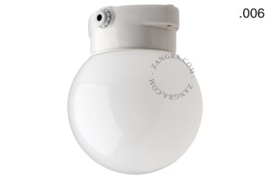 Lampa ścienna lub sufitowa z białej porcelany, 006 - Zangra