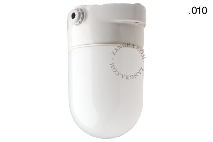 Lampa ścienna lub sufitowa z białej porcelany, 010 - Zangra