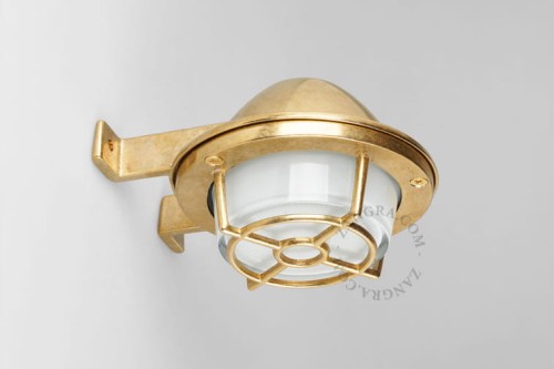 Zewnętrzna lampa ścienna BACH z mosiądzu, 002 - Zangra