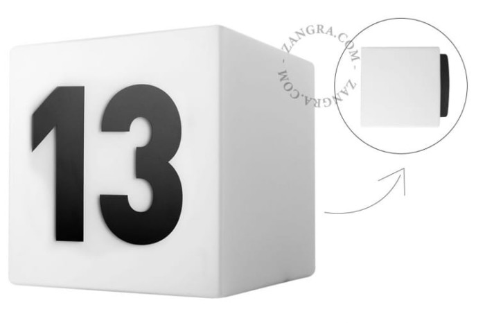 Ręcznie wykonana lampa szklana, picto 18,4 cm - Zangra