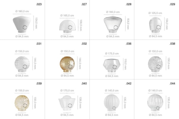 Wisząca lampa porcelana ze szklanym kloszem, 044 - Zangra