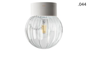 Zewnętrzna lub łazienkowa biała porcelanowa lampa ścienna lub sufitowa, 044 - Zangra