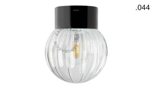 Zewnętrzna lub łazienkowa czarna porcelanowa lampa ścienna lub sufitowa, 044 - Zangra