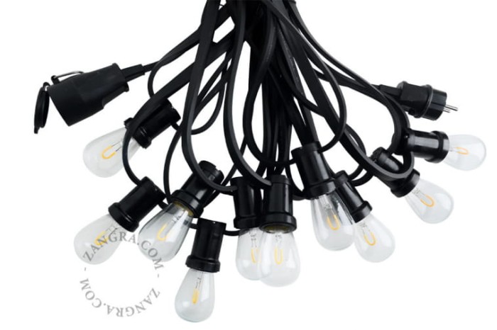 Girlanda oświetleniowa czarna - Zangra