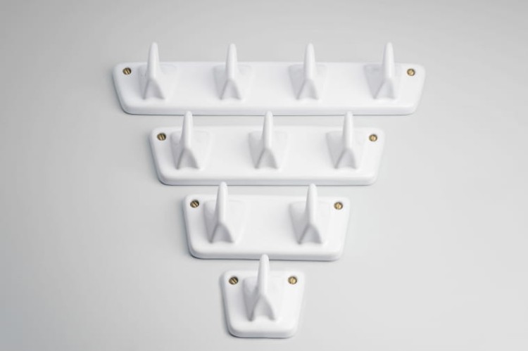 Haczyk porcelanowy KERU  w/3, biały - Zangra