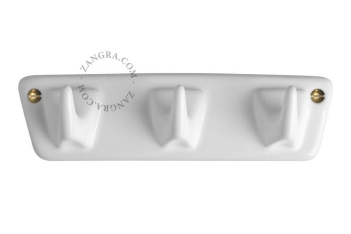 Haczyk porcelanowy KERU  w/3, biały - Zangra