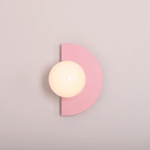 Lampa ścienna LOOP WALL BABY PINK - Aldex