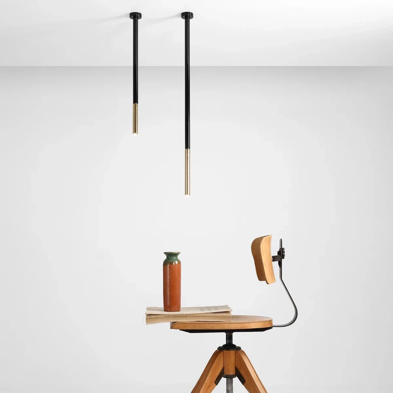 Nowoczesny plafon punktowy STICK BLACK - Aldex