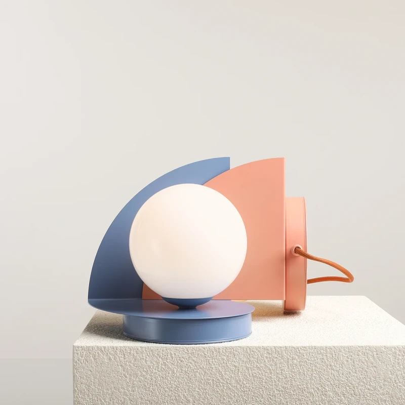 Modern table lamp LOOP TABLE DUSTY BLUE - Aldex