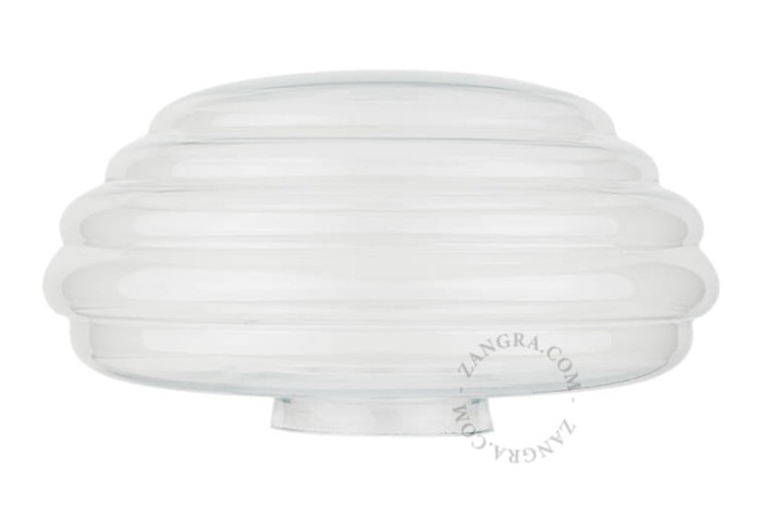 Art Deco style transparent glass lampshade - Zangra