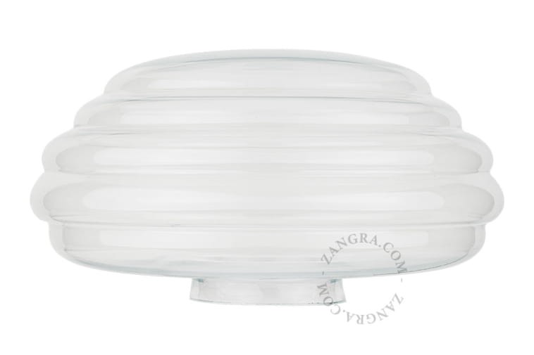 Art Deco style transparent glass lampshade - Zangra