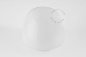 Opal glass lampshade BAUHAUS style - Zangra