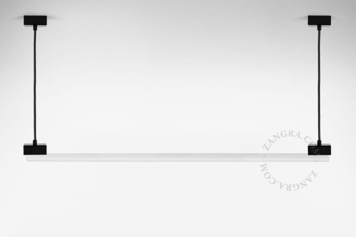 Black BRUNO linear hanging lamp, b.001 - Zangra