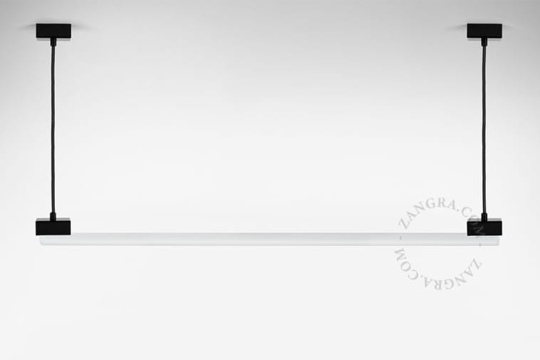Black BRUNO linear hanging lamp, b.001 - Zangra