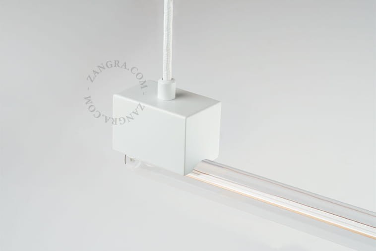 BRUNO white linear hanging lamp, w.001 - Zangra