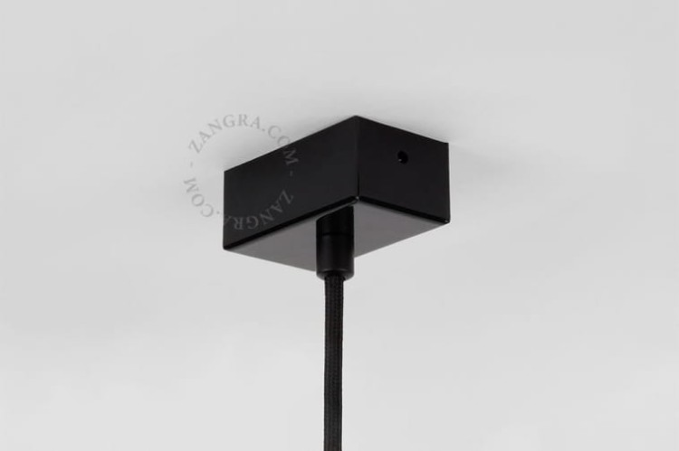 Black linear hanging lamp BRENDA - Zangra